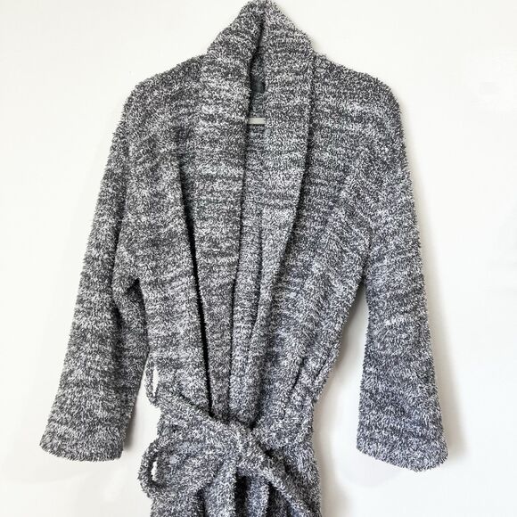 Barefoot Dreams Cozy Chic Grey Long Robe Size 1 - Picture 2 of 11